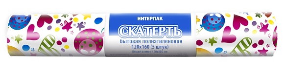 Скатерть в рулоне ПВД 800х120см (Балаган) Интерпак (х1/25)